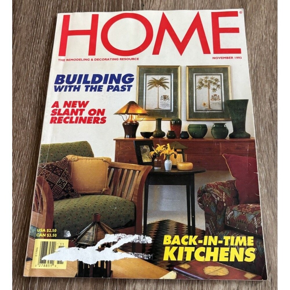 HOME Magazine November 1993 Building With The Past A New Slant On Recliners VTG
